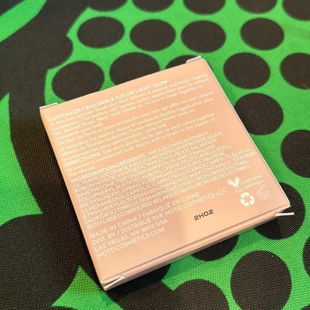 Brand new MOTD Cosmetics Blush Duo Modern Mauve face make up